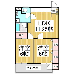 メゾンスクウェア【305号室】の間取り