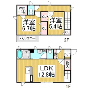シェヴーM棟【101号室】の間取り