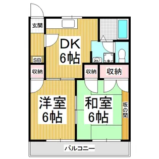 セフィラ北町A・B【A202号室】の間取り