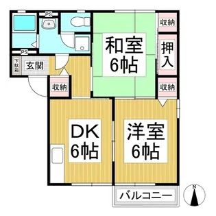 向日葵コーポB棟【202号室】の間取り