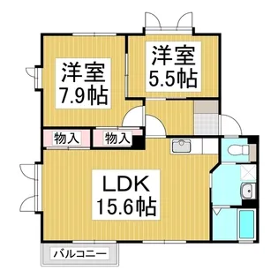 フレグランス日詰 C棟【102号室】の間取り