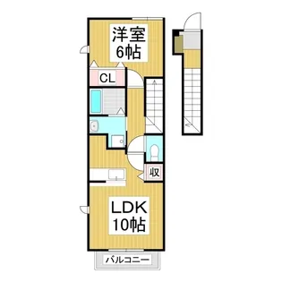 ピースメール【2階】の間取り