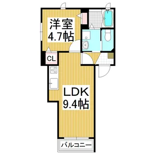 ディアコートみすず【3階】の間取り