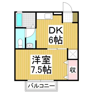 プレジール啓寿北館 B棟【103号室】の間取り