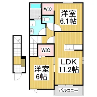 エクセレントハウス T.A【2階】の間取り