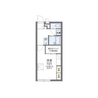 レオパレス源【106号室】の間取り