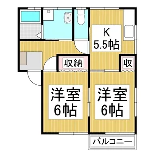サンハイツA【1号室】の間取り