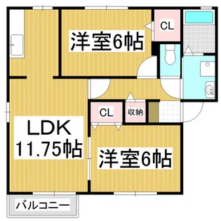 フロレアール【202号室】の間取り