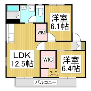 フレグランスアイデイル B【202号室】の間取り