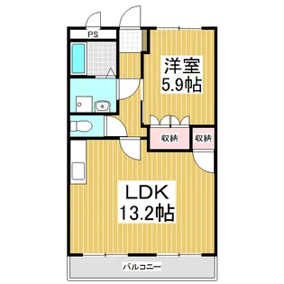 エバープレイス【202号室】の間取り