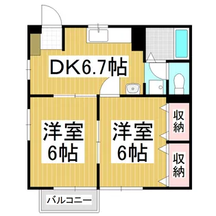 カラコレス【2階】の間取り