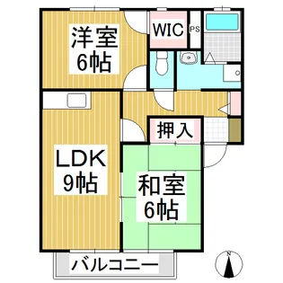 クレセール西沢B棟【202号室】の間取り
