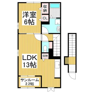 ラルーチェ【201号室】の間取り