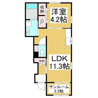 ラルーチェ【1階】の間取り