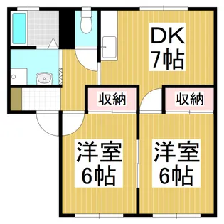 リバティーフジ B棟【1階】の間取り