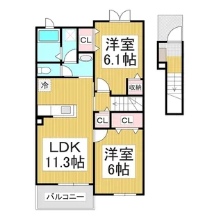 アリエッティ K【2階】の間取り