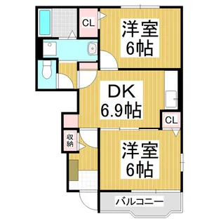 ソレアードN A【1階】の間取り