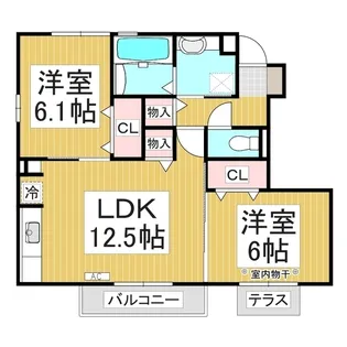 サニーサイドコート【103号室】の間取り