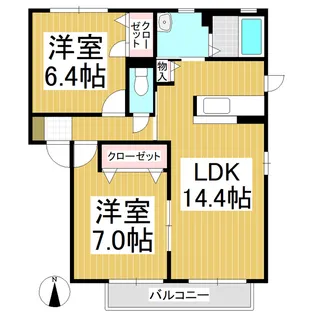 MastTown松岡3 S【S102号室】の間取り