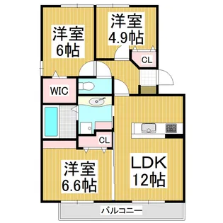 ルミエール藤崎【2階】の間取り