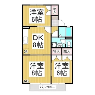 クラスターテラス B棟【207号室】の間取り