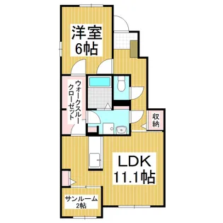 カーサ エテルナ Ⅱ【1階】の間取り