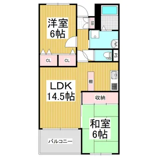 プレジール沢村【1-B号室】の間取り