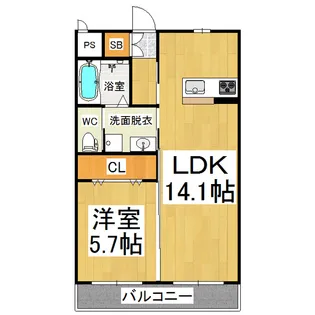 KFTマンション【103号室】の間取り