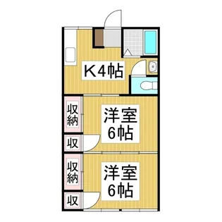 仙人閣アパート【B号室】の間取り