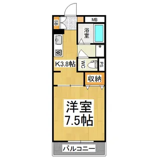 石芝イン・北【106号室】の間取り
