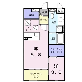 ラ・プランセス【104号室】の間取り