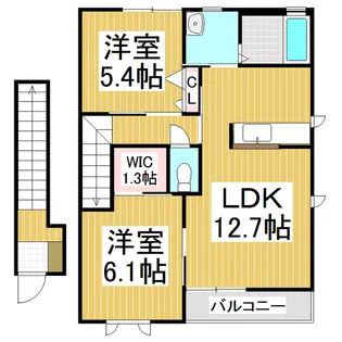 クレドール三輪【E202号室】の間取り