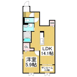 カーサ グラン【1階】の間取り