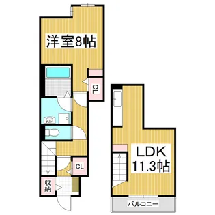 ヴィラ ヒロタ C【1階】の間取り