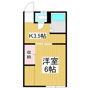 DSハイツ沢村 南【202号室】の間取り