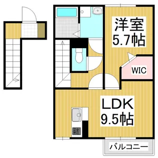フェリーチェMARUYAMA【201号室】の間取り