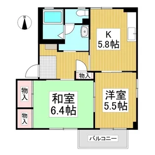 フレグランスグリーンパーク【E201号室】の間取り