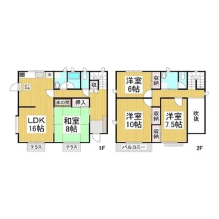 長野県長野市北長池【一戸建】の間取り