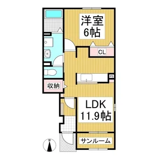 フローラル【102号室】の間取り