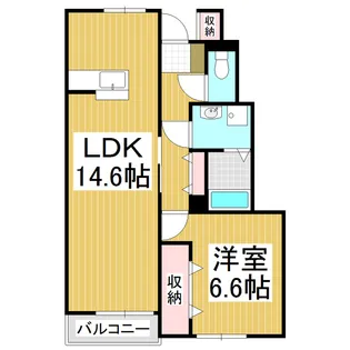メルヴェイユー・レイメイ【1階】の間取り