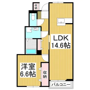 メルヴェイユー・レイメイ【1階】の間取り