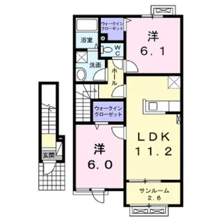 リバティー ヒルズⅠ【2階】の間取り