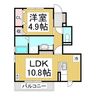 サン・シエル【103号室】の間取り