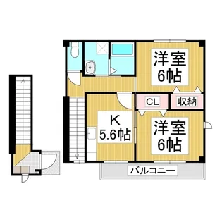 ハッピー・エディ・タウン【202号室】の間取り