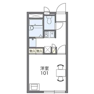 レオパレスヴィラグラン大手【205号室】の間取り