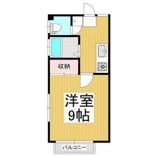 ハイツしらかば【101号室】の間取り