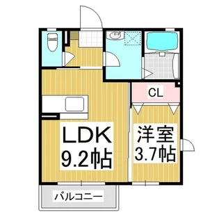 ヴィーブル稲里【101号室】の間取り