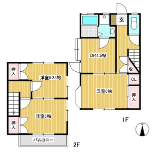 長野県須坂市小山町【テラスハウス】の間取り