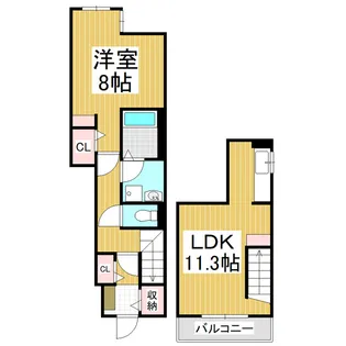 サニーハウス K Ⅱ【1階】の間取り