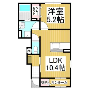 アウローラ(大東)【1階】の間取り